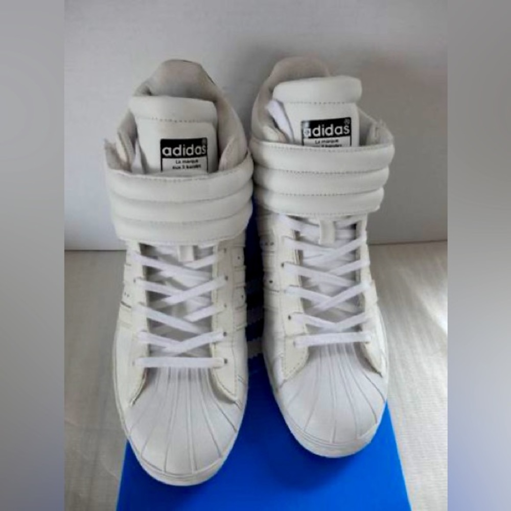 adidas Originals Superstar High Top White Sneakers